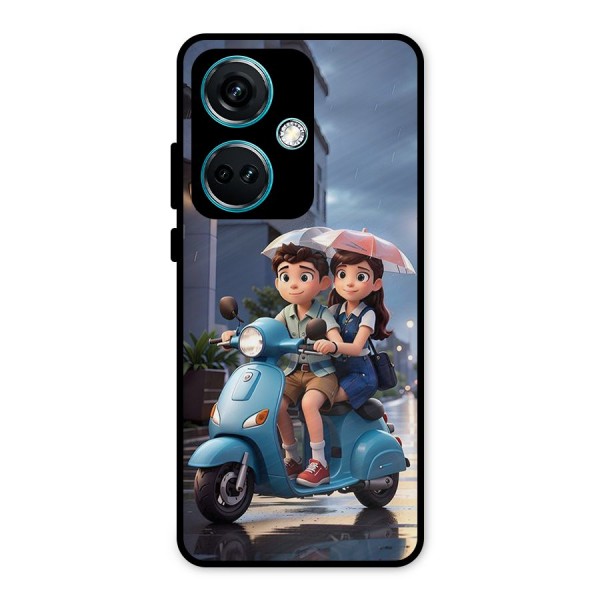 Cute Teen Scooter Metal Back Case for OnePlus Nord CE 3 5G